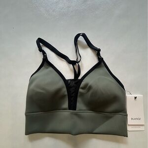 Blanqi NWT Olive Green Women's Nursing Sports Bra Size Small